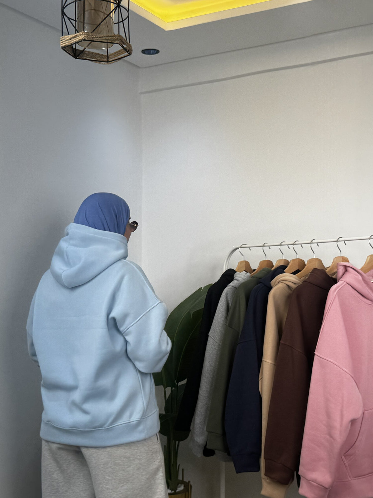 هودي أوفر سايز - أزرق سماوي